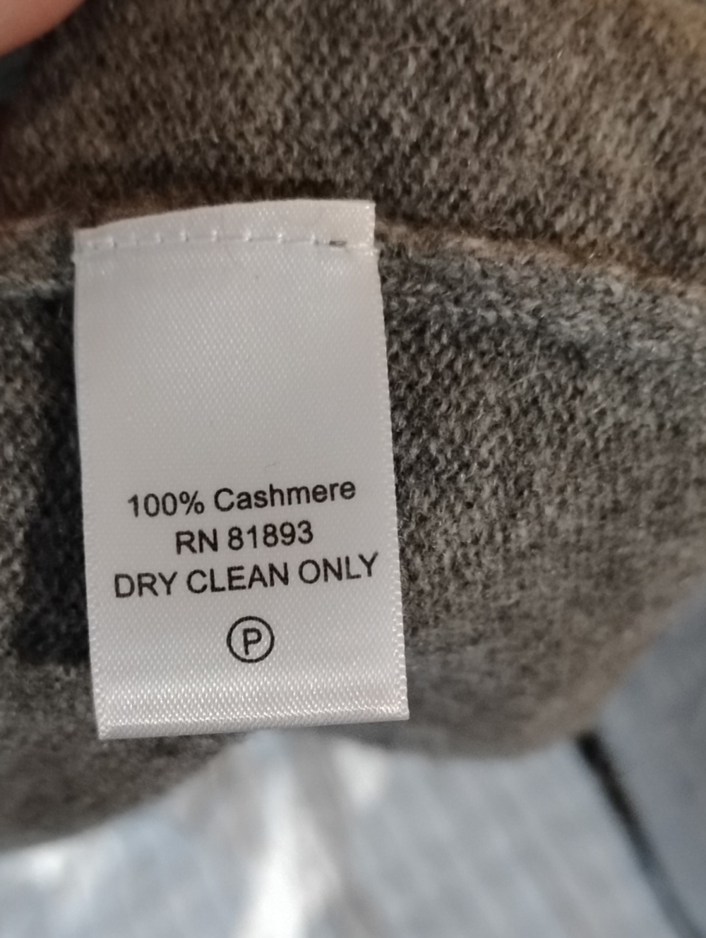100% CASHMERE Cozy Women's Gray Scoop-Neck Sweater Dress Tunic - Picture 3 of 8